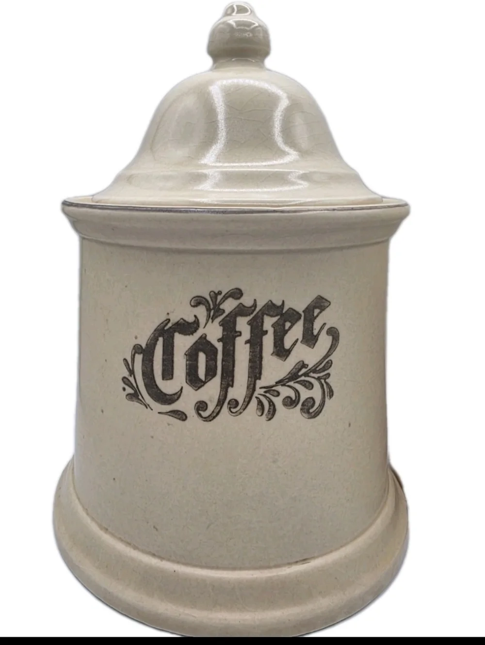 Vintage Pfaltzgraff Coffee Sugar Ceramic Cannister set Of 2 No Chips Beige Cream